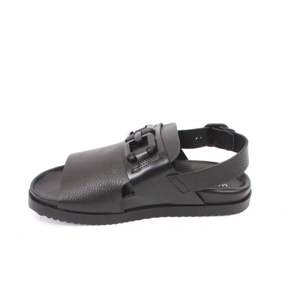 Mariano Paoletti 324a Black Leather Slides Men Comfort Sandals main image 7